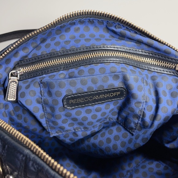 Rebecca Minkoff Studded Cupid Satchel Black Color With Gold tone Hardware - Picture 13 of 16